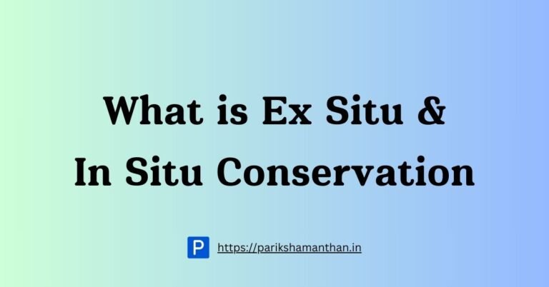 What is Ex Situ & In Situ Conservation